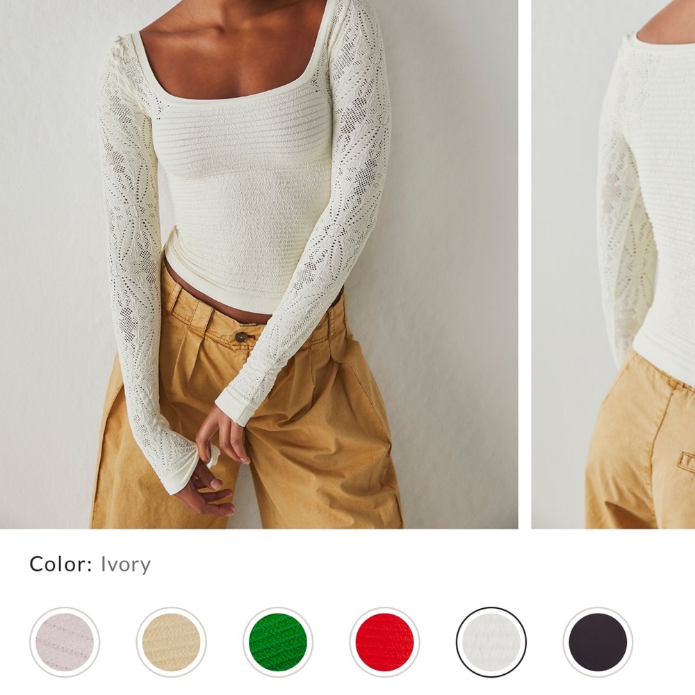FREE PEOPLE - so many likes long sleeve - green